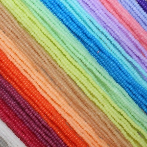 8/0 Czech Seed Beads, Mix Pack of Opal Tint*/Waxy, 15 Colors in 15 Half Hanks, 20% Off
