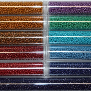 Miyuki Duracoat Seed Bead Dark Variety Pack, Choose From 11/0 or 8/0, 11 Colors