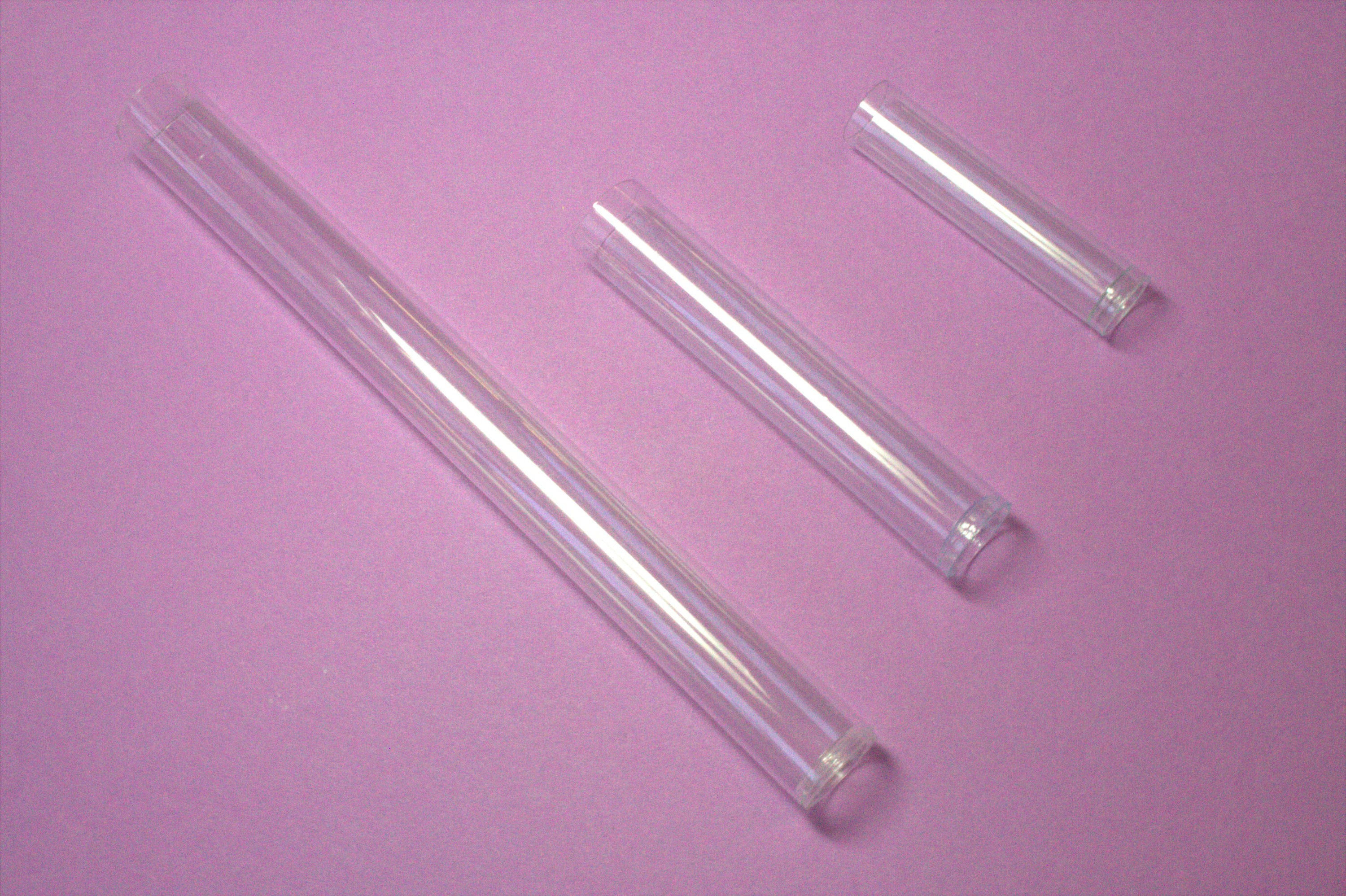 Clear Plastic Tubes With Tops 3 Sizes Available Sold by the Etsy