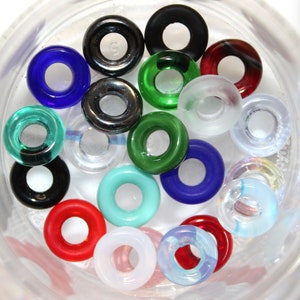 9mm Czech Ring Beads, 21 Colors to Choose From, Sold by the 25 Pieces image 1