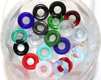 9mm Czech Ring Beads, 21 Colors to Choose From, Sold by the 25 Pieces