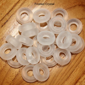 9mm Czech Ring Beads, 21 Colors to Choose From, Sold by the 25 Pieces FR Crystal 25pcs