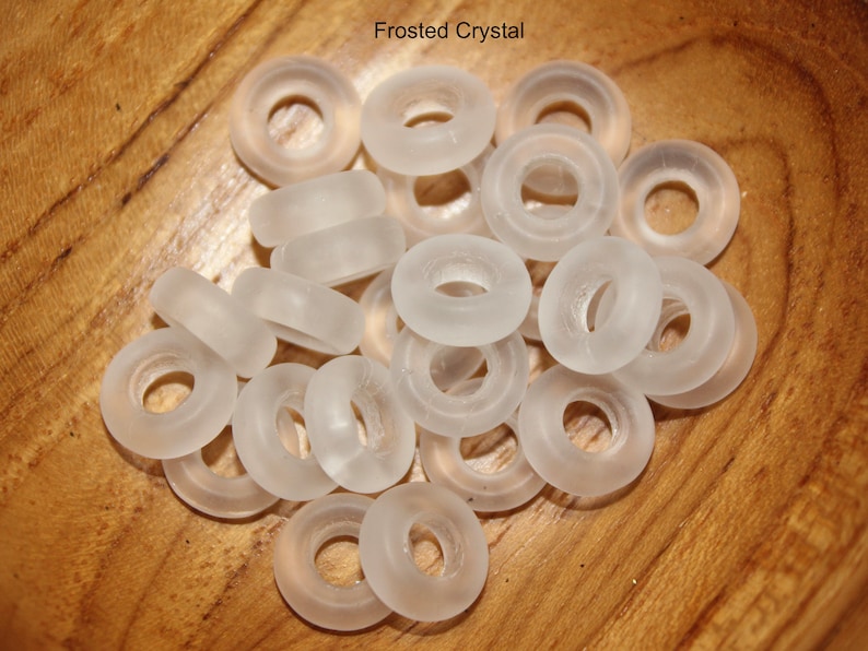 9mm Czech Ring Beads, 21 Colors to Choose From, Sold by the 25 Pieces FR Crystal 25pcs