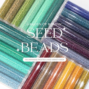 11/0 Japanese Frosted Lined Seed Bead Variety Pack, 24 Colors, 1 Ounce Each