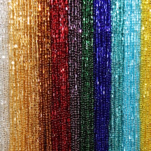 11/0 Czech Silver Lined Two cuts, 13 Hanks in 13 Colors