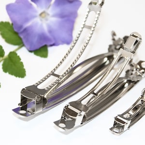 French Style Spring Barrettes, Sold By The Dozen, 3 Sizes To Choose From