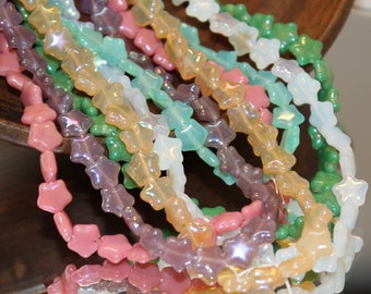 8mm Czech Glass Stars 6 Colors to Choose From 50 pieces per purchase