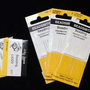 John James English Beading Needles, Size 10, 11, 12, 13, and 15!