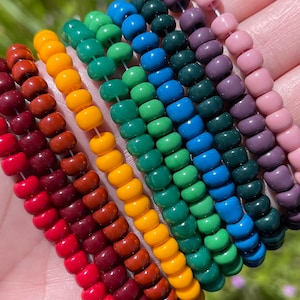 Vintage 1/0 Opaque Czech Seed Beads, Your Choice of 11 Colors