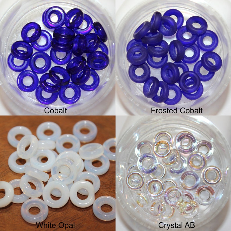 9mm Czech Ring Beads, 21 Colors to Choose From, Sold by the 25 Pieces image 4