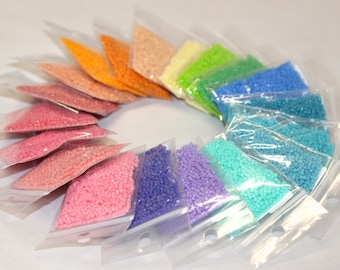 11/0 Japanese Miyuki Delica Opaque Duracoat Bright Pastel Variety Pack, 8 Grams of Each Color, 20% Off