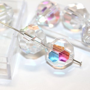 16mm Preciosa Machine Cut Faceted Crystal Rounds, Sold By The 6pcs