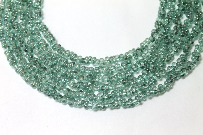 2x4mm Czech Farfalle Beads Emerald Lumi 3 Strands per - Etsy