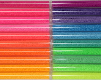 11/0 Japanese Frosted/Matte Neon Lined Crystal Variety Pack, 20 Colors, 1 Ounce Each, 20% Off