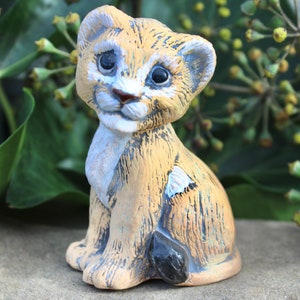 Handcrafted Peruvian Lion Cub Figurine, One Piece Per Order
