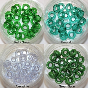 9mm Czech Ring Beads, 21 Colors to Choose From, Sold by the 25 Pieces image 2