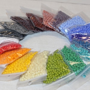 6/0 Czech Opaque Glass Seed Beads, 18 Colors to choose from, Including Black, White, Gray and Brown, sold by the ounce