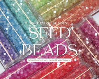 11/0 Dusty Miyuki Cylinder Satin Seed Bead Variety Pack, 11 Colors