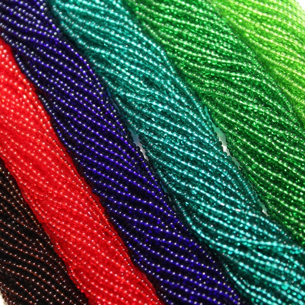 15/0 Czech Seed Beads, Choose from 6 Colors, Sold by the Hank