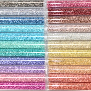 Japanese Seed Beads, Mix of Gold Lined Waxy Colors, Choose from Size 6/0, 8/0, 11/0 and 15/0, 20% Off