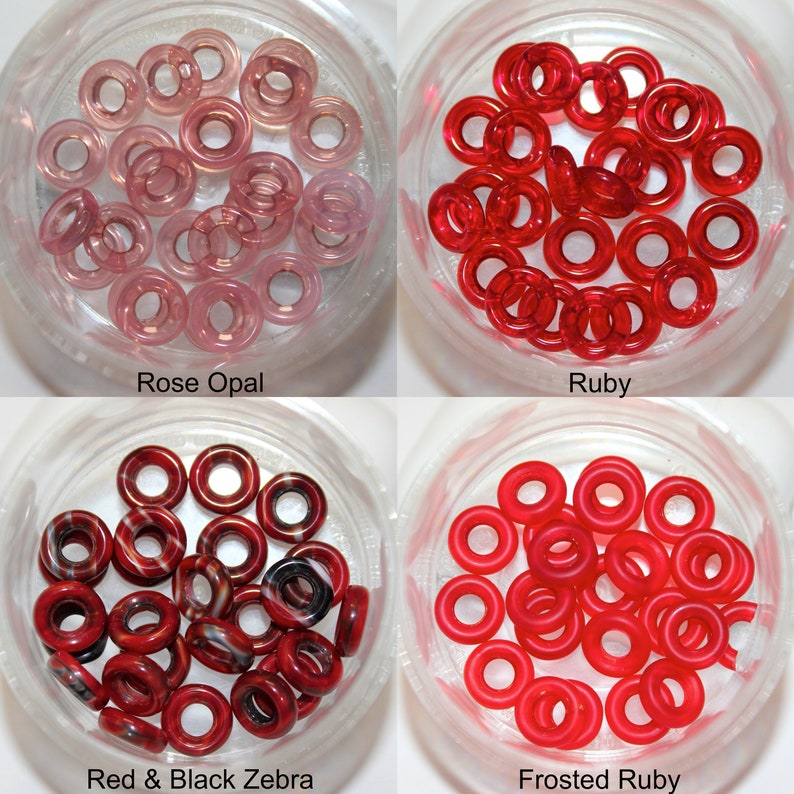 9mm Czech Ring Beads, 21 Colors to Choose From, Sold by the 25 Pieces image 5