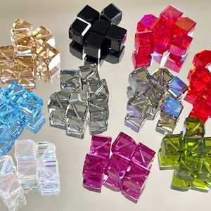Article 5600 Swarovski Crystal, 6mm Diagonal Cube, 8 Colors To Choose From, Sold by the Half Dozen (6 Pieces), 20% Off