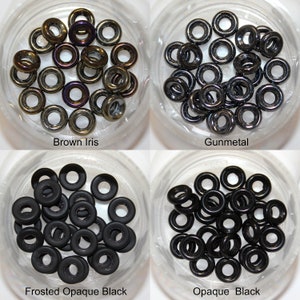 9mm Czech Ring Beads, 21 Colors to Choose From, Sold by the 25 Pieces image 6