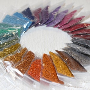 11/0 Japanese Miyuki Delica DuraCoat Opaque Dusty Darks Variety Pack, 26 Colors, 8 Grams Each, 20% Off