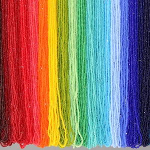 13/0 Charlotte Cut Czech Seed Beads, 27 Hanks in 27 Colors, 20% Off