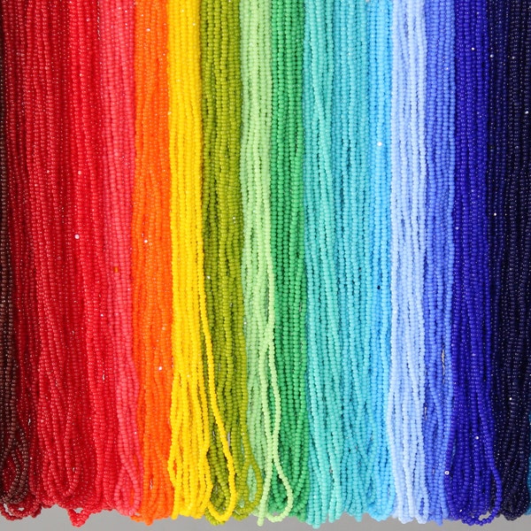13/0 Charlotte Cut Opaque Variety Pack Czech Seed Beads, 27 Hanks in 27 Colors