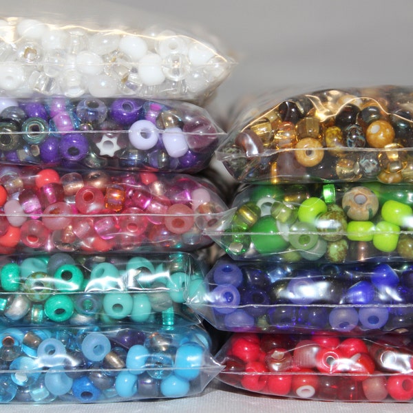 GRAB BAG! - Size 2/0 Czech Seed Beads, Choose Your Color Range, 1/4 Kilo, 20% Off!