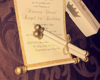 scroll invitations etsy