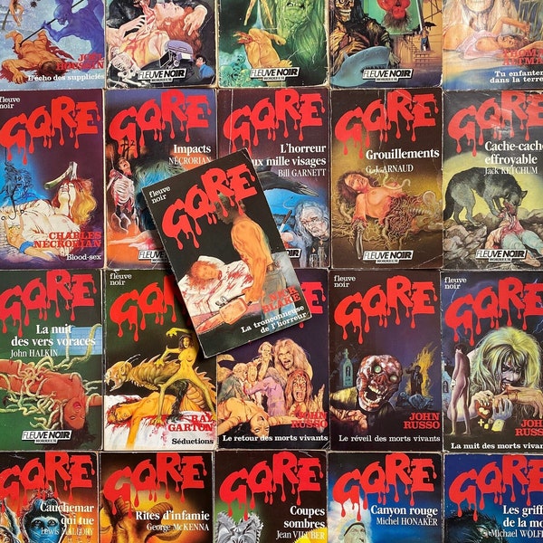 Collection GORE / rare vintage Fleuve Noir 80's / Livres de poche épouvante horreur