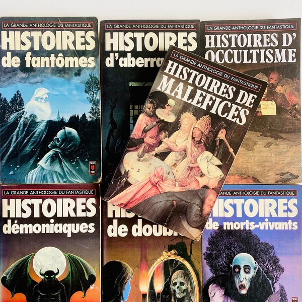 Collection LA GRANDE ANTHOLOGIE Du Fantastique / Presses Pocket / vintage Livres de poche horreur épouvante occulte zombies fantômes