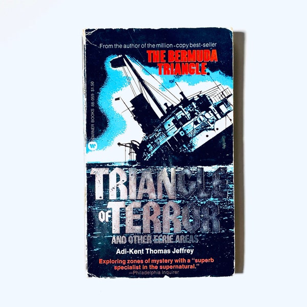 Triángulo del terror (y otras áreas espeluznantes) de Adi-kent Thomas Jeffrey / Warner libro de bolsillo vintage paranormal triángulo diabólico bermudas