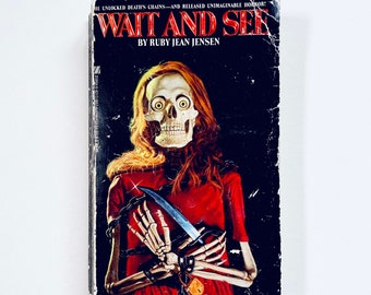 Wait and See by Ruby Jean Jensen / Rare vintage collectible Paperbacks From Hell Zebra Horror Skeleton Farm