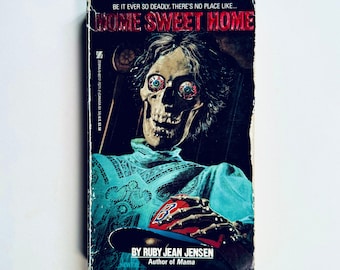 HOGAR DULCE HOGAR de Ruby Jean Jensen / ¡Una joya en rústica súper rara y coleccionable del infierno de la reina del terror de los 80! Libro de terror de cebra