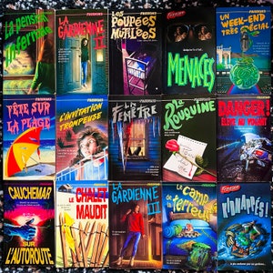 Colección FRISSONS / Vintage Canada Point Horror Fiction en Français Young Adult YA horreur livres de poches retro vintage horror