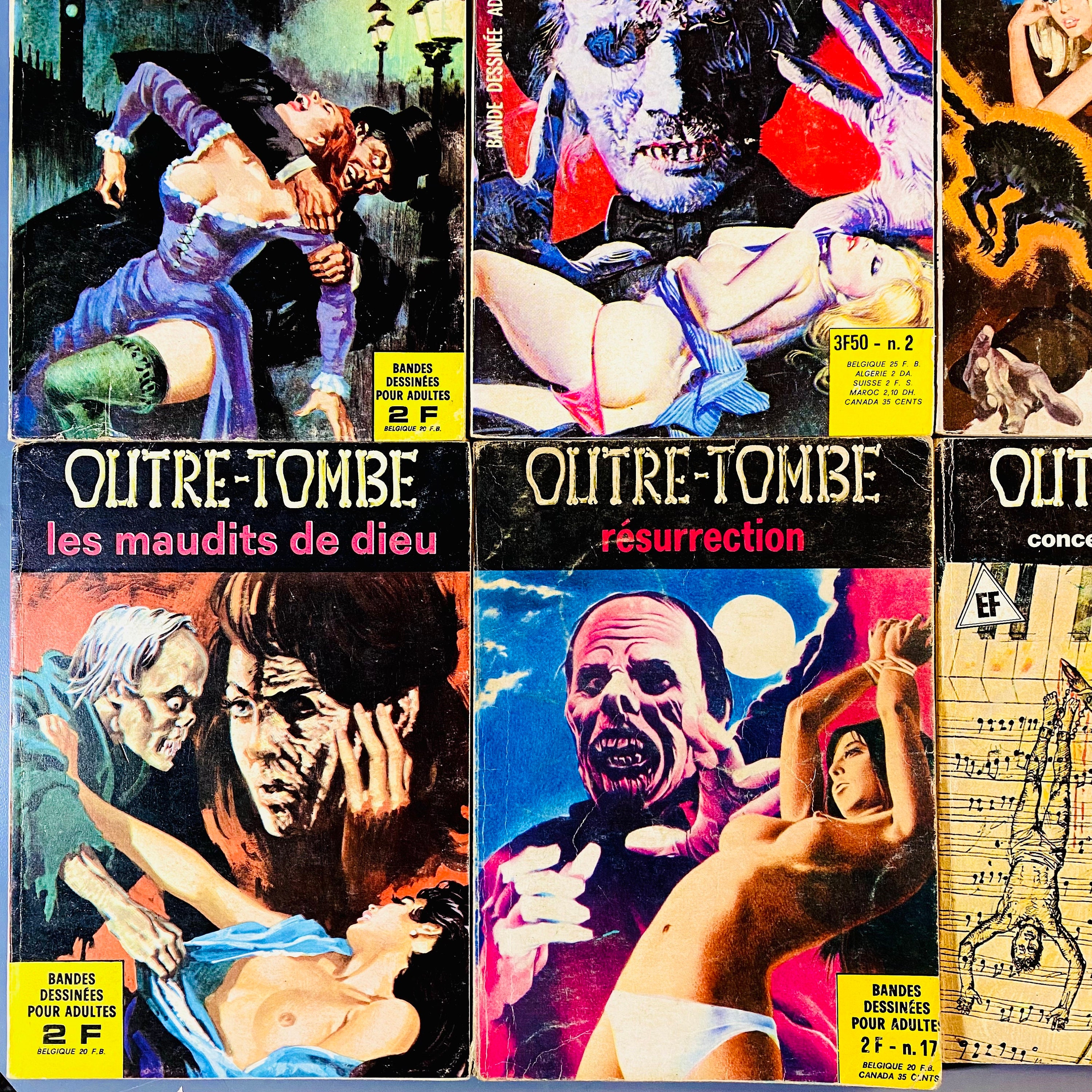Outre-tombe Elvifrance, Bande Dessinée Adulte Vintage Horreur Epouvante  Erotique French Vintage Horror Adult Comics Rare 