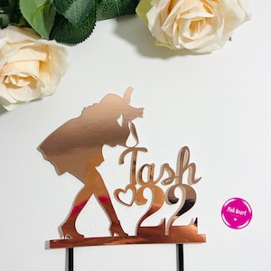 Décoration pour gâteau personnalisée avec appareil photo du photographe, choisissez le sexe, ajoutez le nom/l'âge ou joyeux anniversaire. Double face parfait pour une célébration d'anniversaire