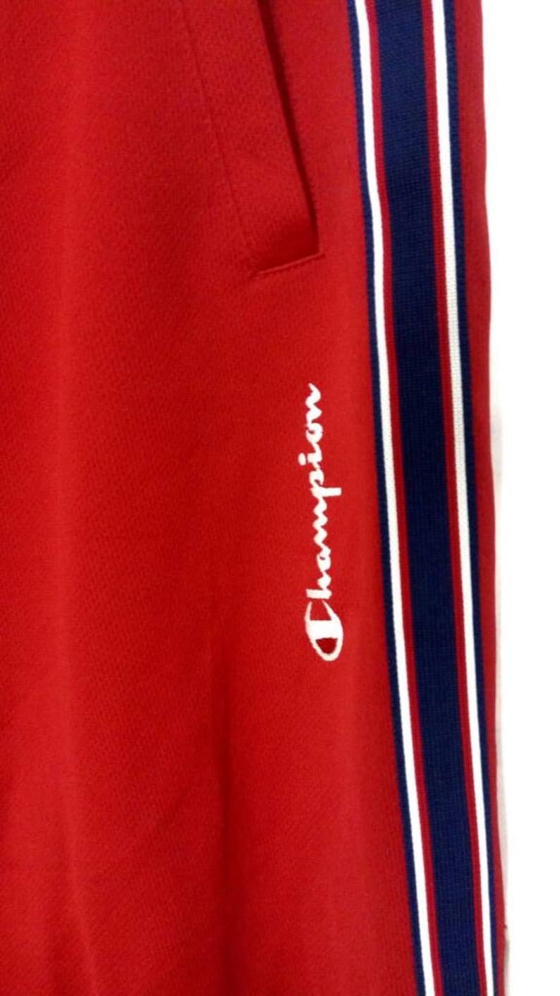 Rare Champion embroidered logo pant red velvet color size w34