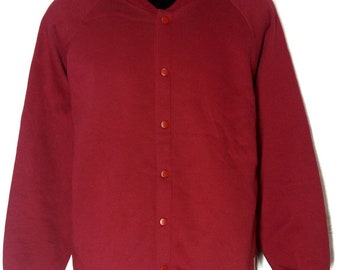 Vtg Rare!!! Carhartt Varsity Red Velvet Snap Button Jacket Fashion Streetwear / rugged outdoor wear