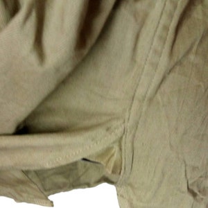 Vintage Rare WWII khaki tan US military officer / army wool uniform shirt / selvedge image 5