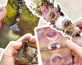 Smoke Cleansing Herbal and Floral Bundle | Crystal Bracelet, Keychain | Energy Cleansing n Protection | Witchy Ritual Kit | Spiritual Gift