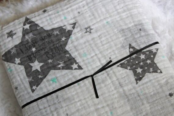 moon and stars swaddle