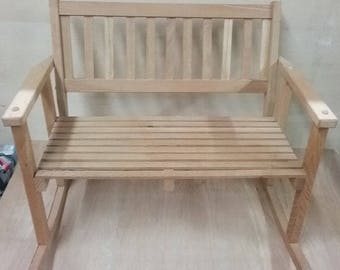 wooden doll bench