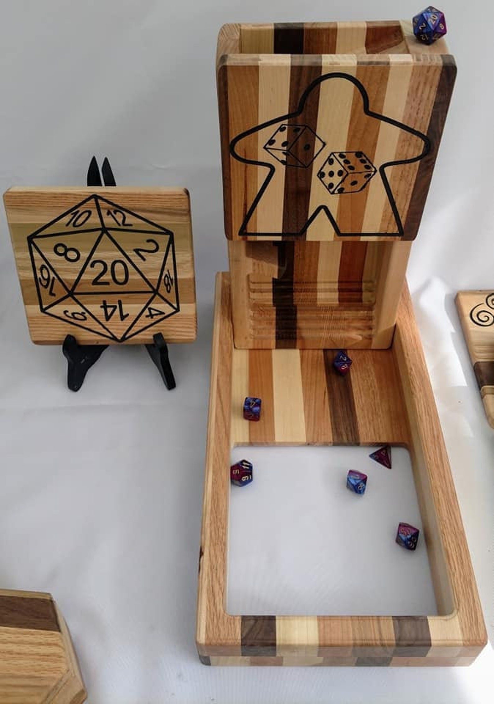Custom Wood Dice Tower With Interchangeable Face Etsy