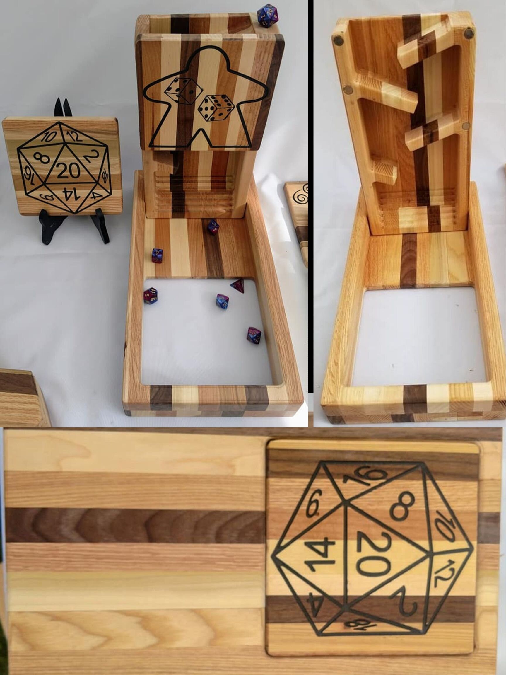 Custom Wood Dice Tower With Interchangeable Face Etsy