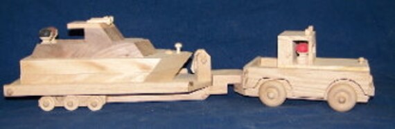 toy boat and trailer set