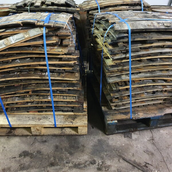 Pallet of app 300 Whisky barrel staves..mainland delivery included